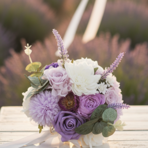 Bouquet de Mariée Lavande & Blanc